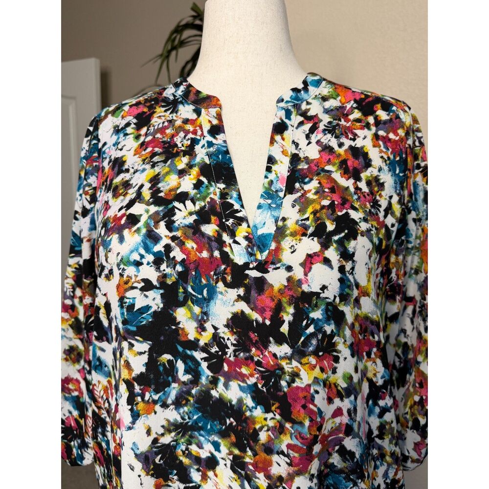 Colorful Abstract Floral Tunic